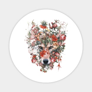 Flower wolf Magnet